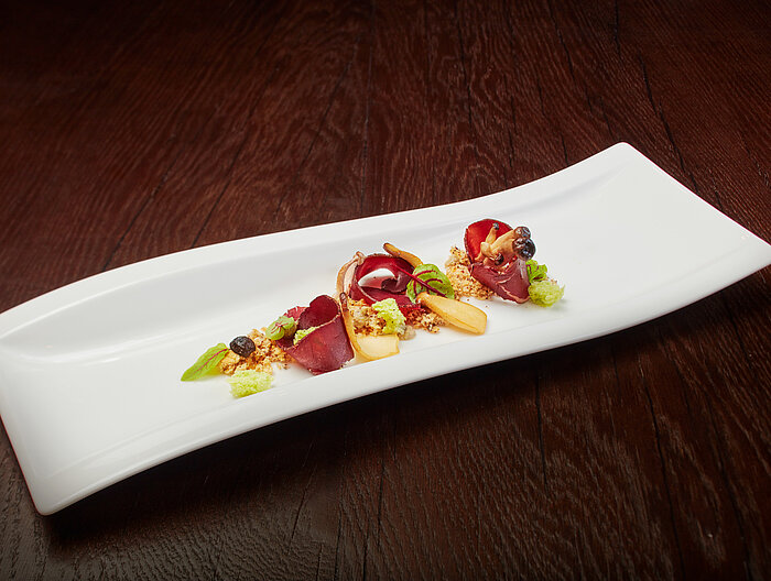 Leckeres Gericht im Gourmet-Wellnesshotel Lürzerhof