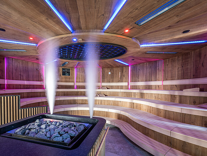 Eine Sauna im Wellnesshotel Lürzerhof in Salzburg