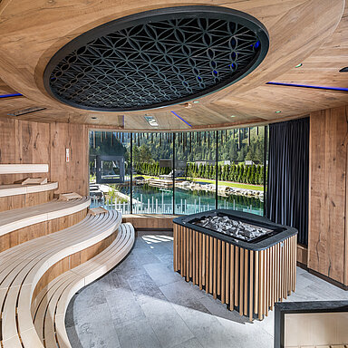 Eine Sauna im Wellnesshotel Lürzerhof in Salzburg