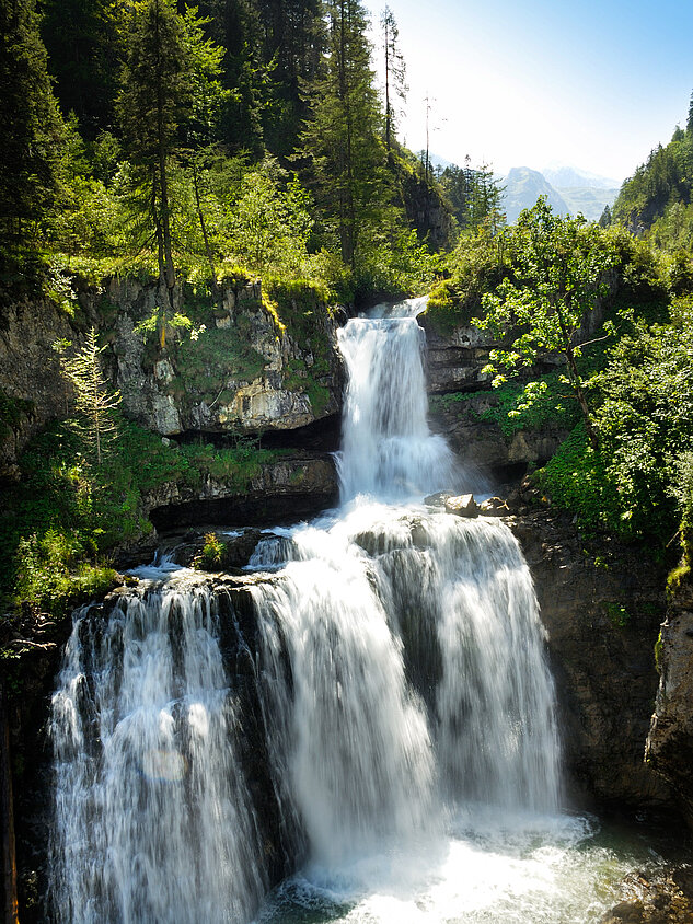 Erlebnisse Ein Wasserfall in Obertauern im Sommer